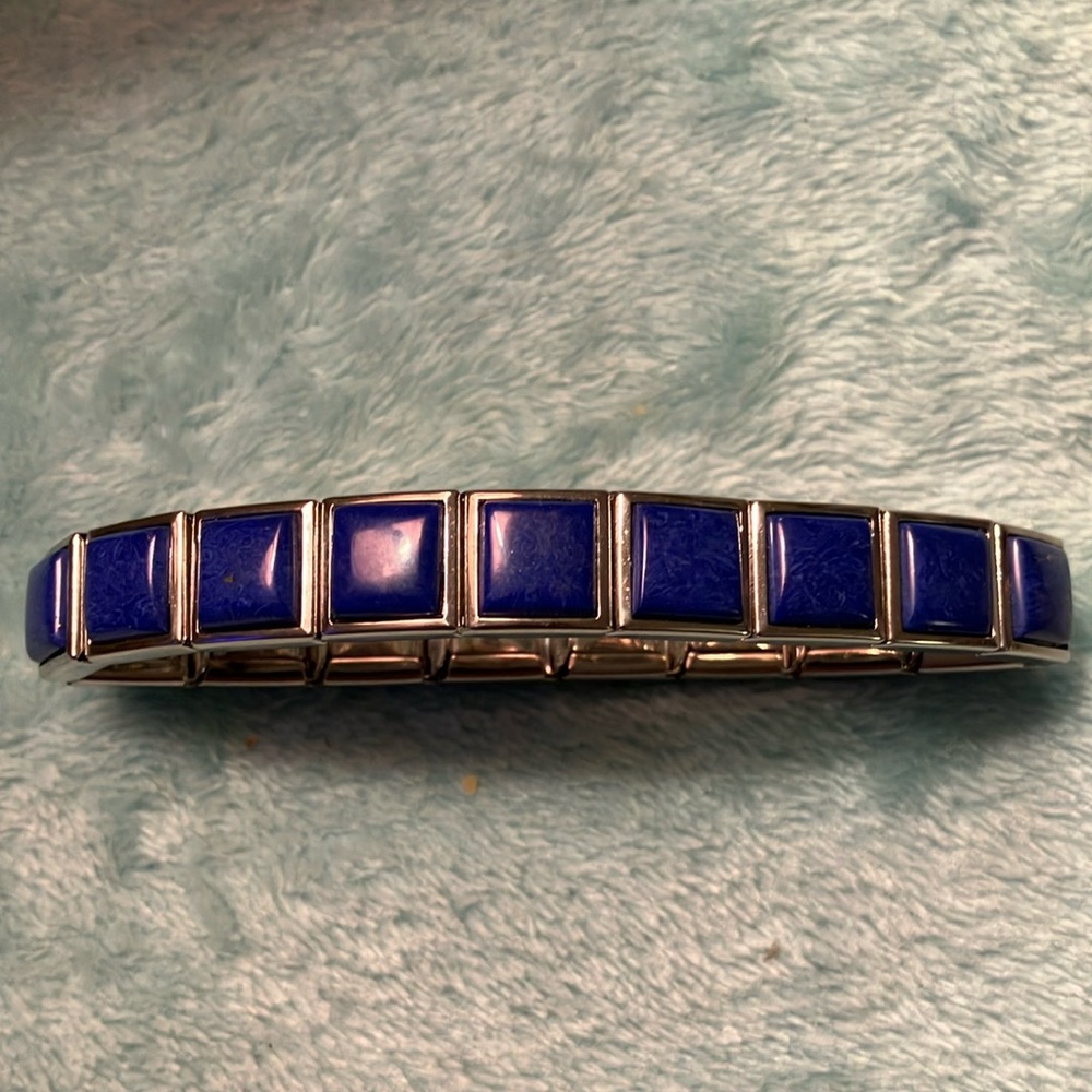 Lapis Blue and Silver Bracelet